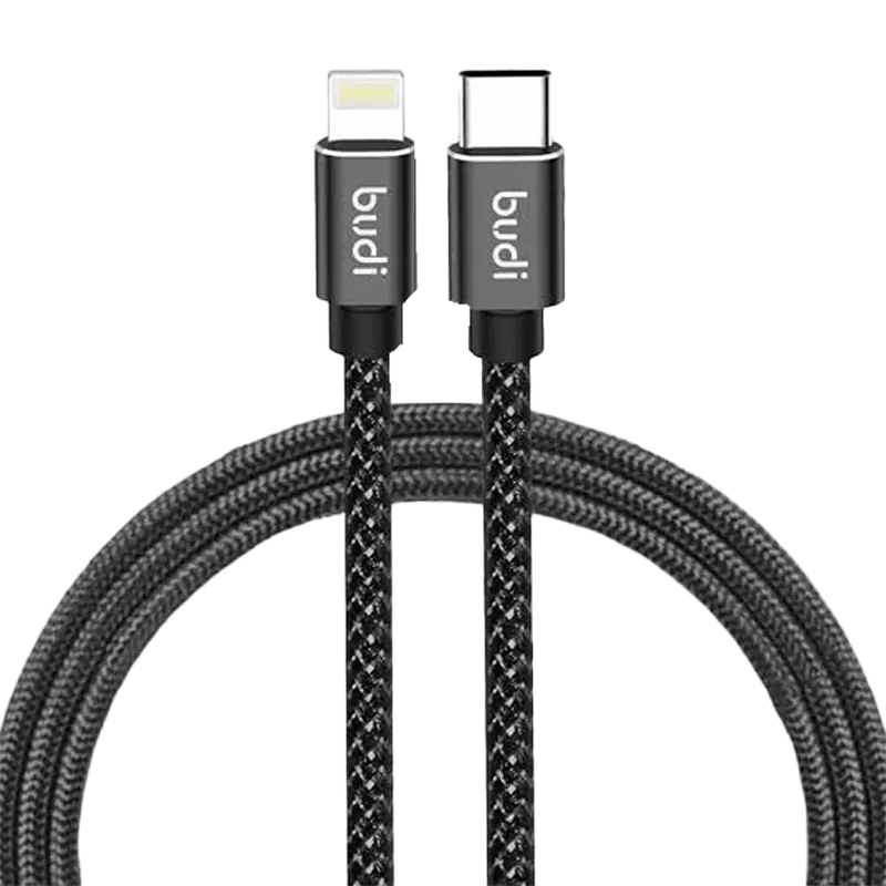 Budi DC206TL30B Cable 20W 3m Braided Metal shell Mascom International.webp